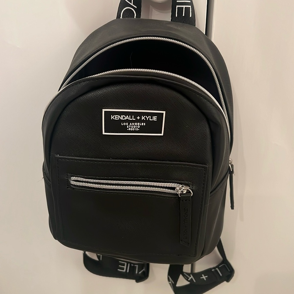 Kendall + Kylie small black backpack